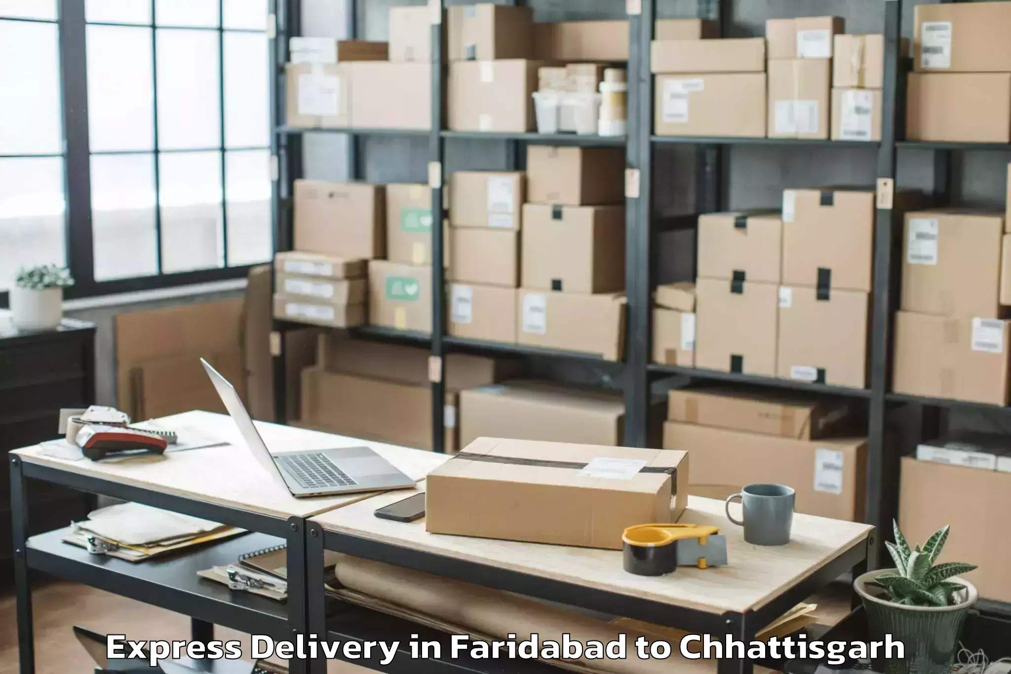 Quality Faridabad to Jashpur Nagar Express Delivery